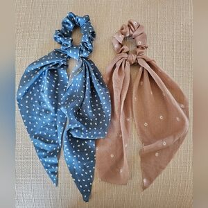2 Pieces, Hair Scrunchies Scarf Ponytail Holder